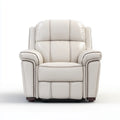 Fauteuil relax inclinable beige en cuir PU avec repose-pieds 90 x 95 x 102 cm