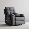 Fauteuil relax électrique inclinable gris foncé en polyester 90 x 98 x 102 cm