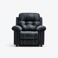 Fauteuil relax inclinable noir en cuir synthétique PU 95 x 95 x 105 cm