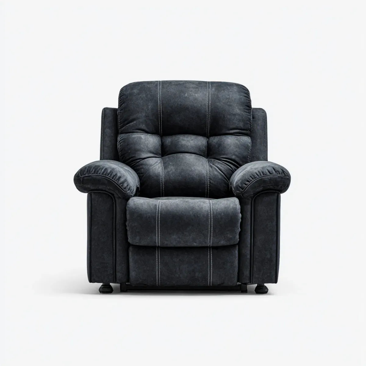 Fauteuil relax inclinable noir en cuir synthétique PU 95 x 95 x 105 cm